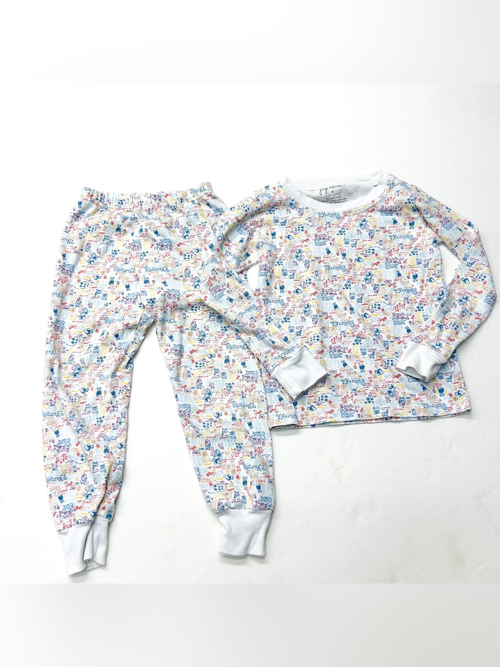 Joy Street Kids Pajama Set Puppy Dog Print Soft Pima Cotton Unisex